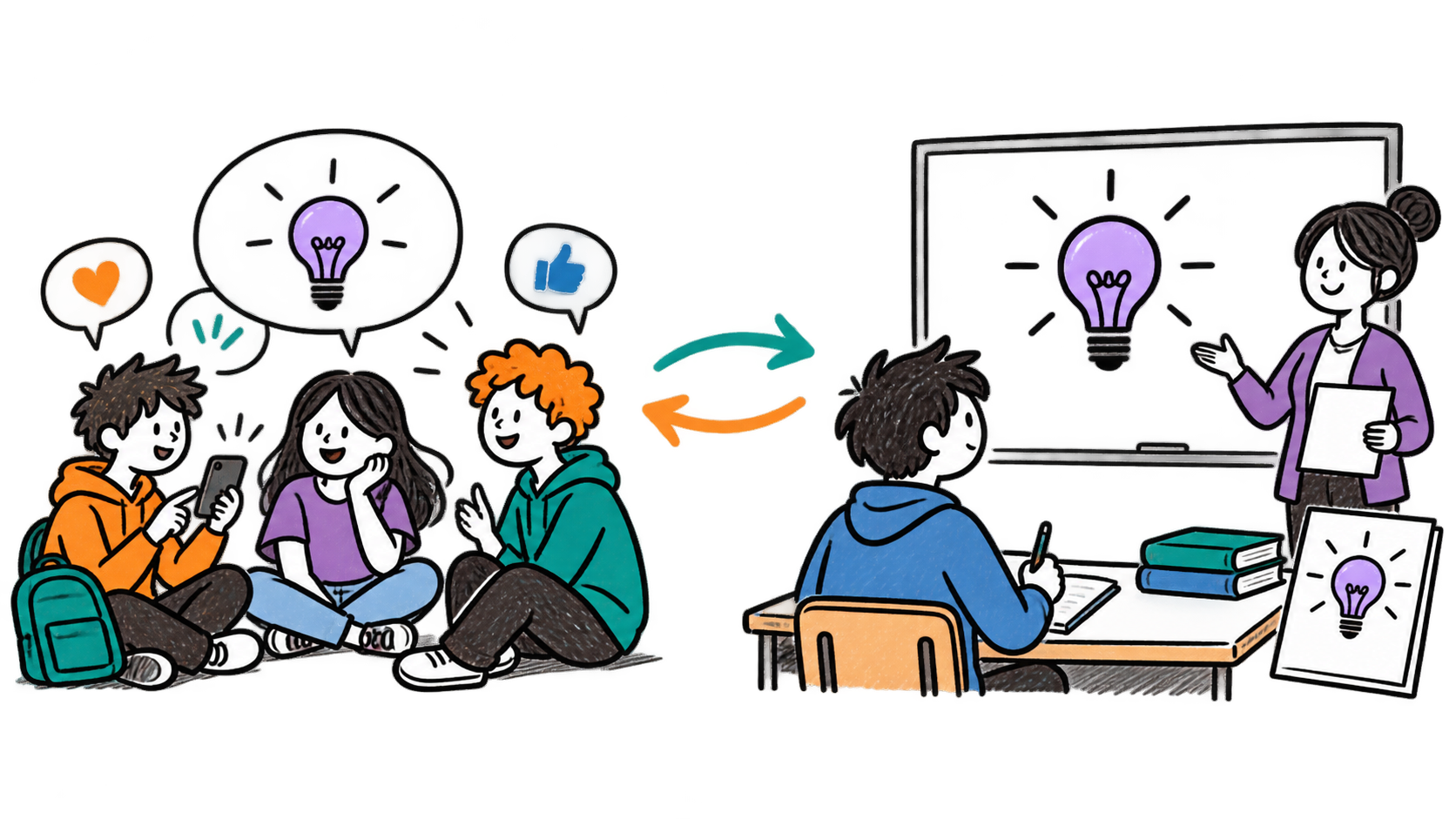 Tres formas de comunicar una idea: conversación, mensaje y exposición